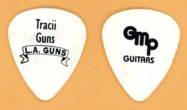 LA Guns Tracii Guns Vintage GMP Guitar Pick - 1999 Violet Tour