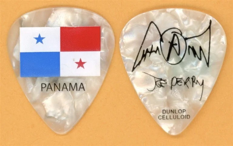 Aerosmith Joe Perry Vintage Guitar Pick - 2011 Panama Tour