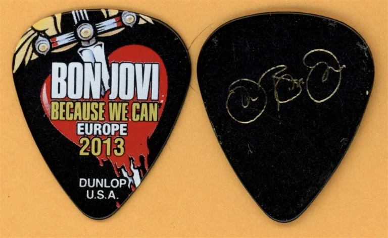 Bon Jovi JBJ Vintage Guitar Pick - 2013 Because We Can Tour Europe