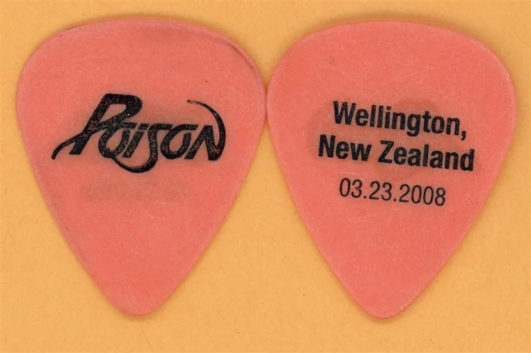 Poison Bret Michaels Vintage Guitar Pick - 2008 Zew Zealand Tour