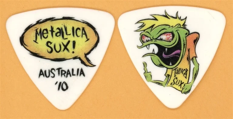 Metallica Sux Robert Trujillo Vintage Guitar Pick - 2010 Australia Tour