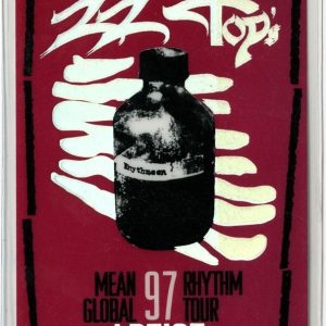 ZZ Top 1997 Mean Rhythm Concert Tour Laminated Backstage Pass