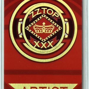 ZZ Top 1999 XXX Concert Tour gold Foil Artist Laminated Backstage Pass