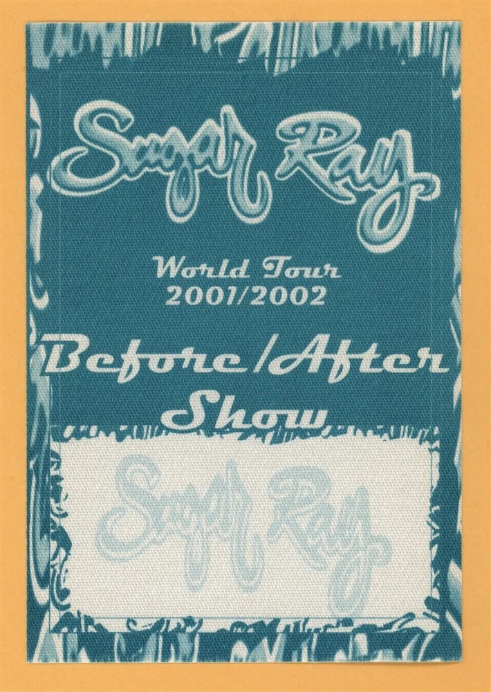 Sugar Ray 2001 Concert Tour Aftershow Backstage Pass