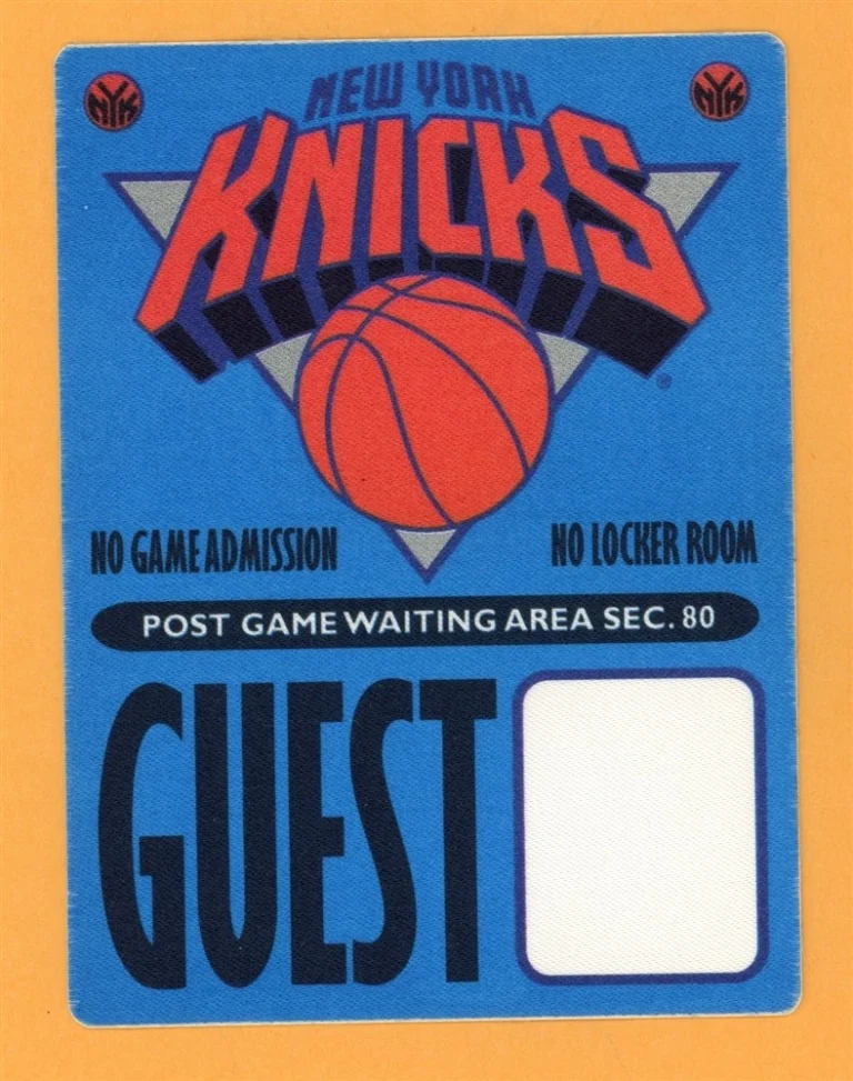 New York Knicks MSG Satin Vintage Backstage Pass GUEST
