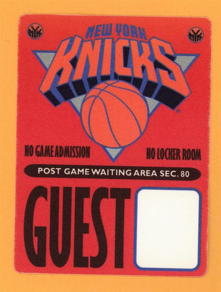 New York Knicks MSG Satin Vintage Backstage Pass GUEST