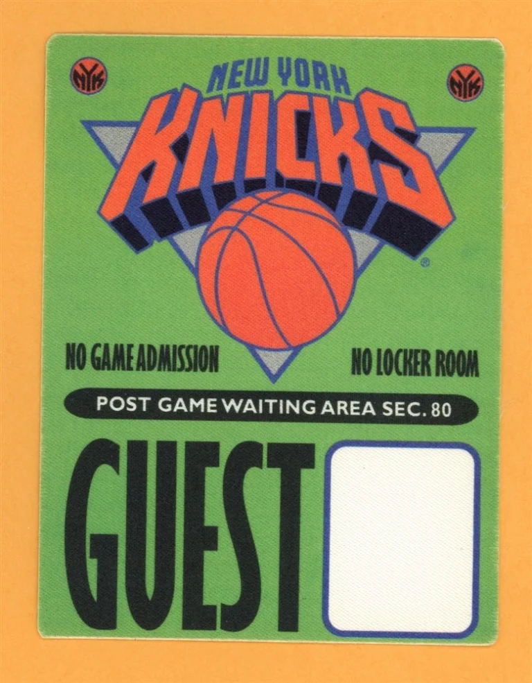 New York Knicks MSG Satin Vintage Backstage Pass GUEST