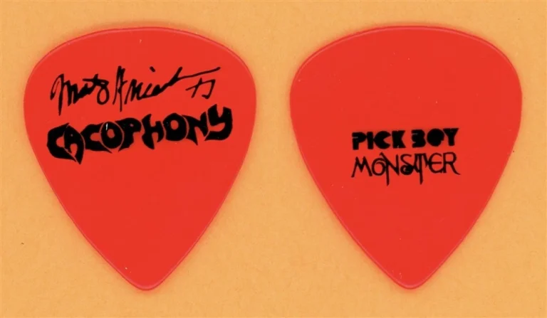 Cacophony Marty Friedman Vintage Guitar Pick - 1987 Speed Metal Symphony Tour