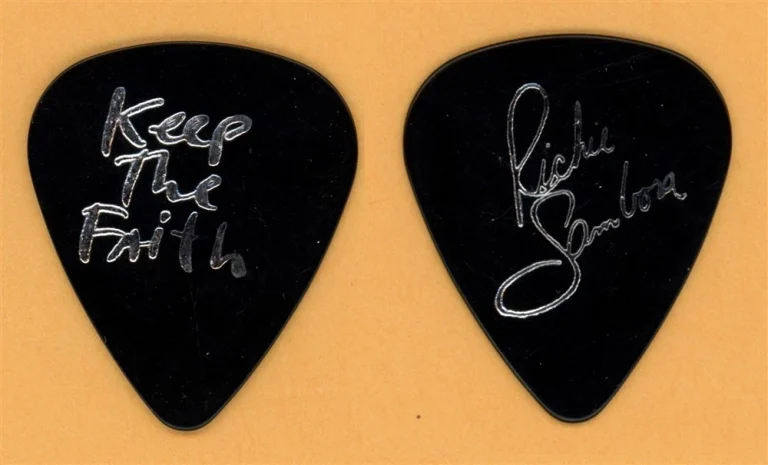 Bon Jovi Richie Sambora Vintage Guitar Pick - 1992 Keep The Faith Tour