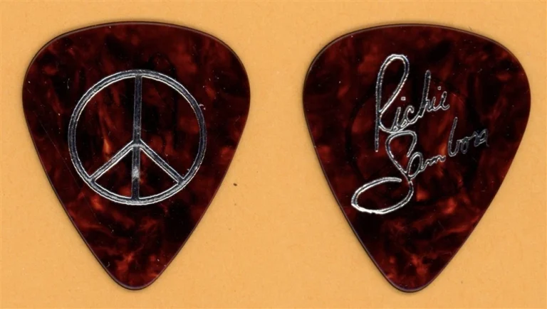 Bon Jovi Richie Sambora Peace Vintage Guitar Pick - 1992 Keep The Faith Tour