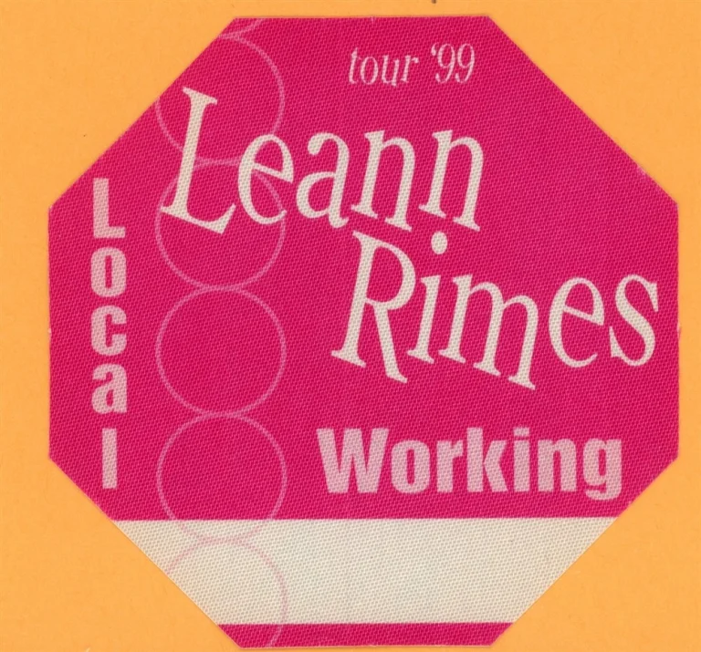 Leann Rimes Satin Vintage Backstage Pass - 1999 Tour