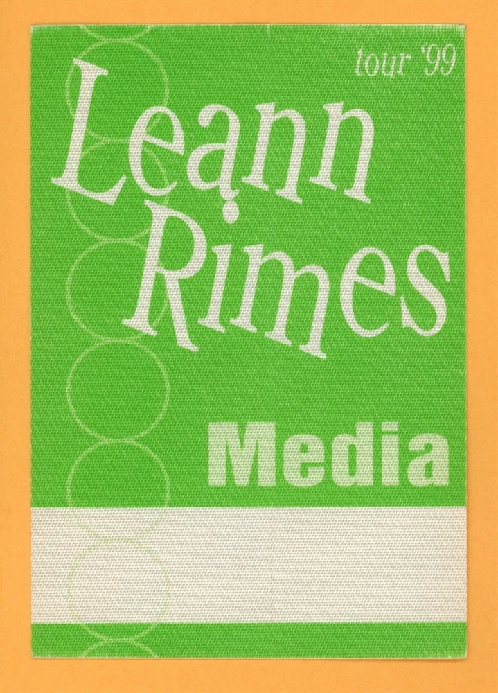 Leann Rimes Satin Vintage Backstage Pass - 1999 Tour