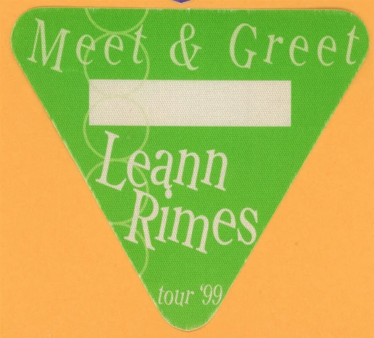 Leann Rimes Satin Vintage Backstage Pass - 1999 Tour