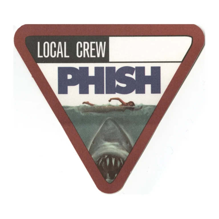 Phish 1997 Slip Stitch and Pass Concert Tour Local Crew Backstage Pass - Jaws