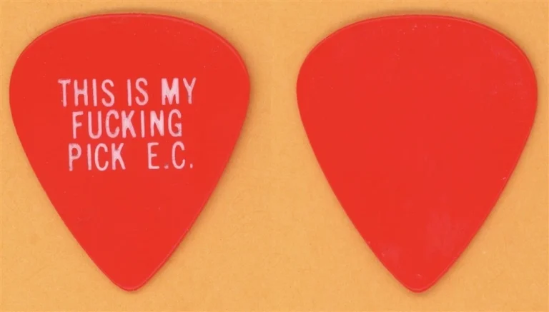 Eric Clapton This is My Fuc*in Pick Vintage Guitar Pick - 1977 Slow Hand Tour