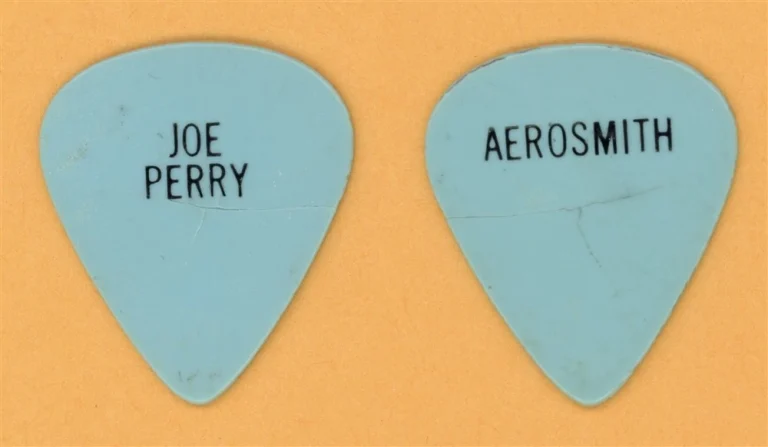 Aerosmith Joe Perry 2-Line Vintage Guitar Pick - 1977 Draw The Line Tour - USED