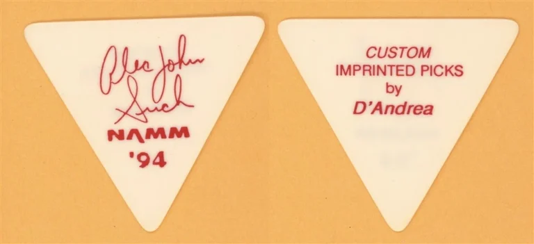 Bon Jovi Alec John Such D'Andrea Tour Guitar Pick - 1994 NAMM Show