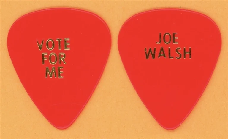 Eagles Joe Walsh (3 Line) Vintage Guitar Pick - 1978 Vote For Me Tour