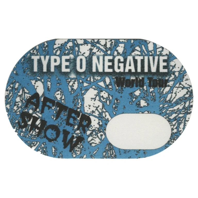 Type O Negative 1996 October Rust Concert Tour Aftershow Backstage Pass