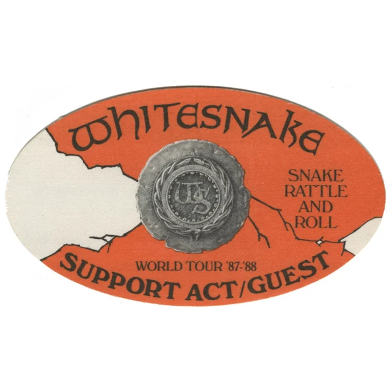 Whitesnake 1987 Snake, Rattle and Roll Concert Tour Support Guest Backstage Pass