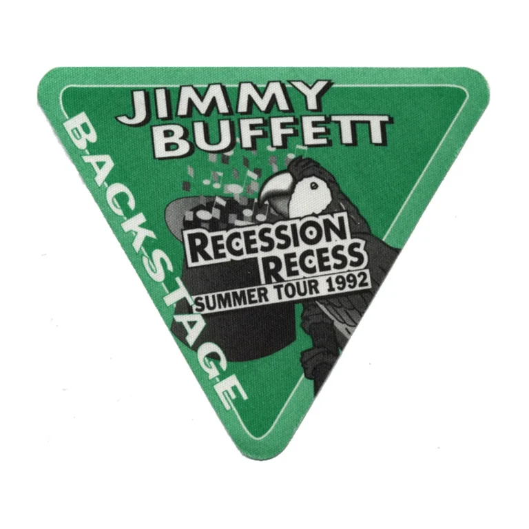 Jimmy Buffett 1992 Recession Recess Concert Tour Backstage Pass