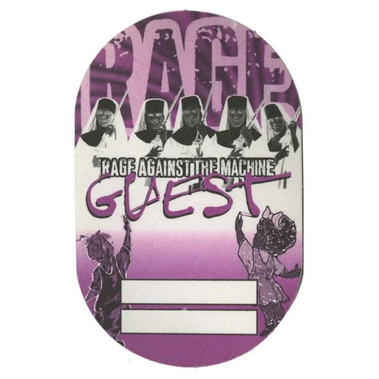 Rage Against The Machine 1996 Evil Empire Concert Tour Guest Backstage Pass