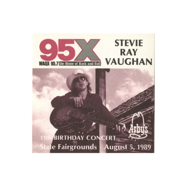 Stevie Ray Vaughan 1989 In Step Concert Tour Radio WAQX 95.7 Backstage Pass