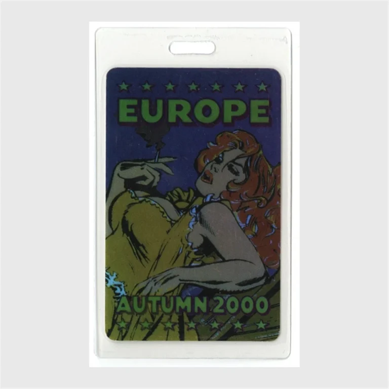 Bob Dylan 2000 Concert Tour Europe Autumn Laminated Backstage Pass