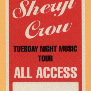Sheryl Crow 1993 Tuesday Night Music Club Concert Tour Backstage Pass