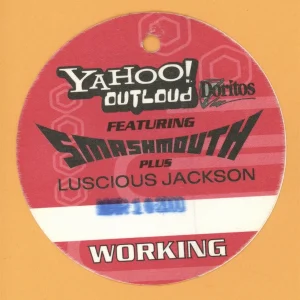 Smash Mouth 2000 Concert Tour WORKING Backstage Pass