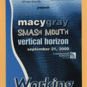 Smash Mouth 2000 w/ Vertical Horizon Concert Tour WORKING Backstage Pass