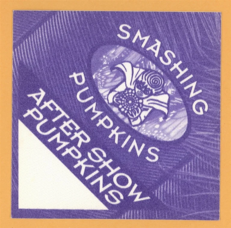 Smashing Pumpkins 1993 Siamese Dream Concert Tour Aftershow Backstage Pass