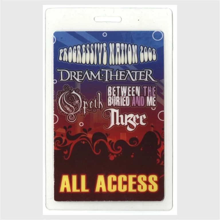 Dream Theater 2008 Laminated Backstage Pass Progressive Nation Tour Opeth Thrice