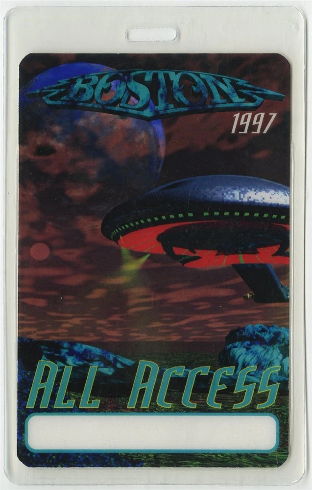 Boston 1997 Greatest Hits Concert Tour All Access Laminated Backstage Pass