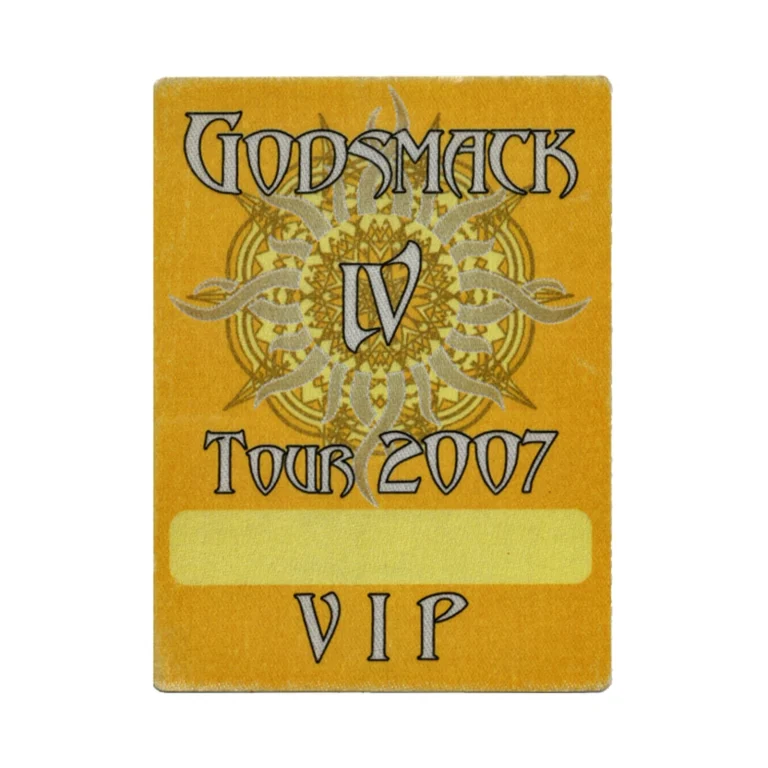 Godsmack 2007 IV Concert Tour VIP Backstage Pass