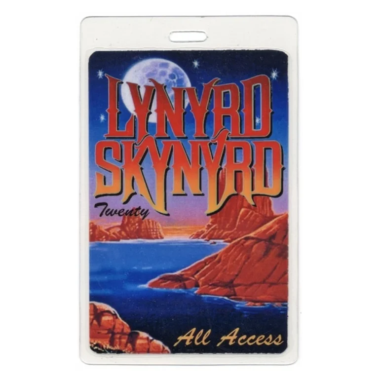 Lynyrd Skynyrd 1997 Twenty Concert Tour All Access Laminated Backstage Pass