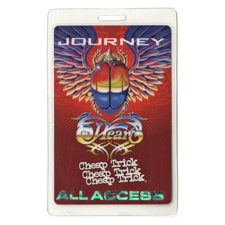 Journey 2008 Tour w/ Heart & Cheap Trick All Access Laminated Backstage Pass