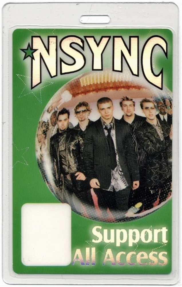 NSYNC 2002 Celebrity Concert Tour Laminated Backstage Pass Justin Timberlake