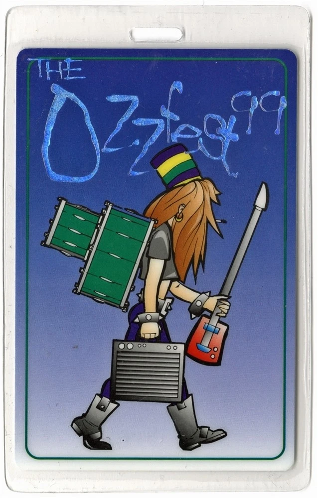 Slayer 1999 Ozzfest Concert Tour Laminated Backstage Pass Black Sabbath Slipknot