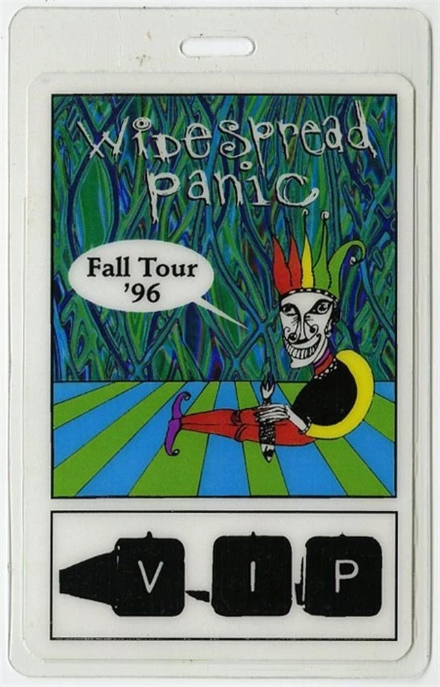 Widespread Panic 1996 Fall Concert Tour VIP Laminated Backstage Pass
