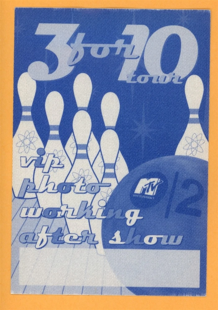 MTV Satin Music Tour Vintage Backstage Pass - VMA