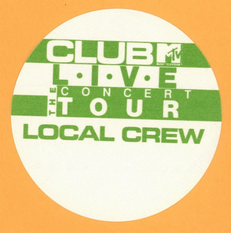 MTV Satin Music Tour Vintage Backstage Pass - VMA