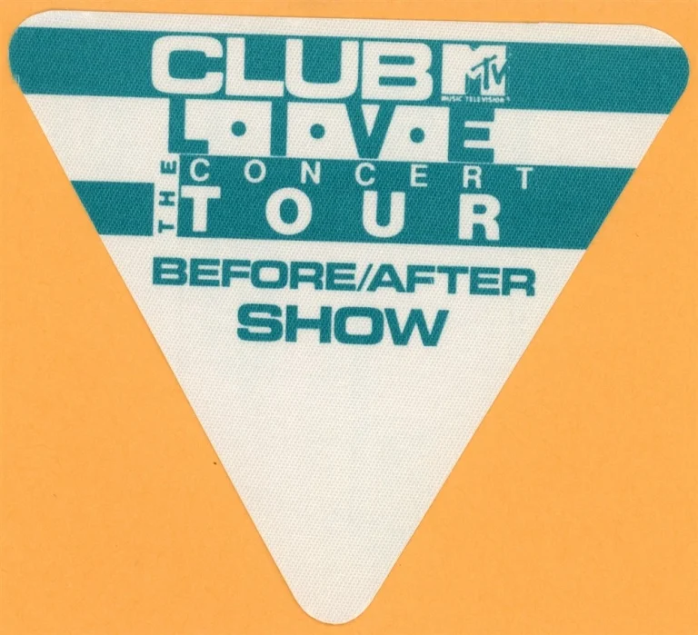 MTV Satin Music Tour Vintage Backstage Pass - VMA