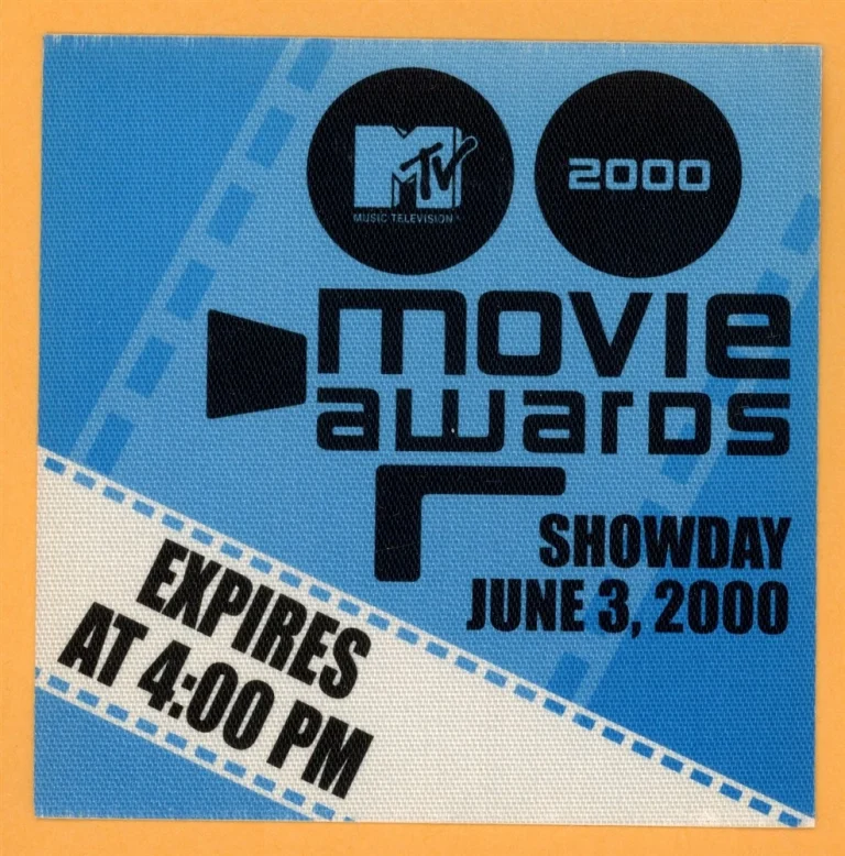 MTV Satin Music Tour Vintage Backstage Pass - VMA