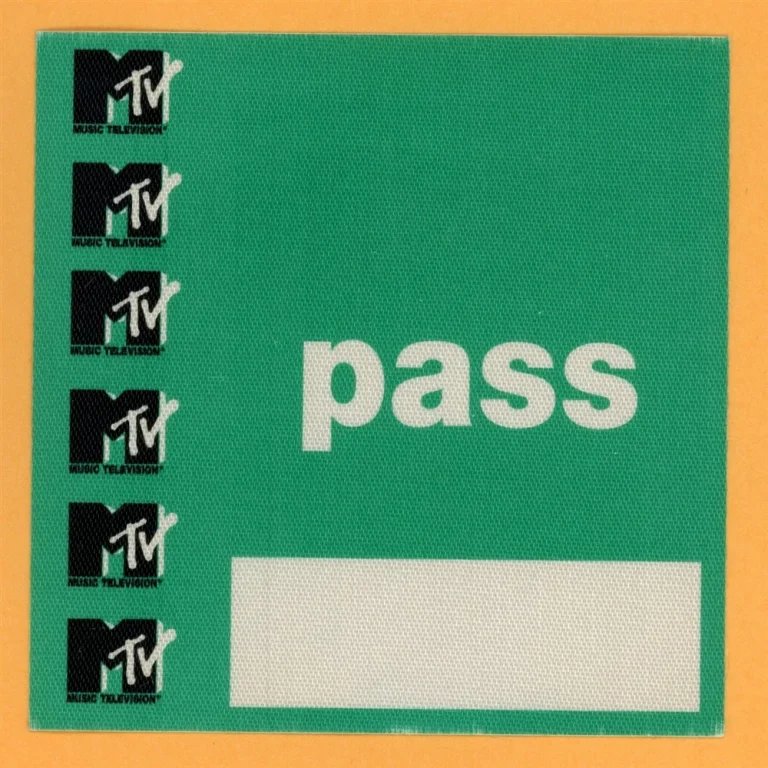 MTV Satin Music Tour Vintage Backstage Pass - VMA