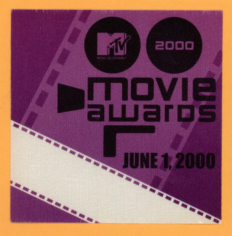 MTV Satin Music Tour Vintage Backstage Pass - VMA