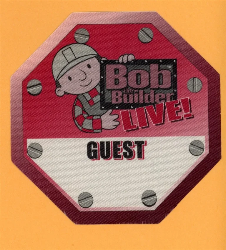 Bob the Builder Live! Concert Tour GUEST Backstage Pass Red