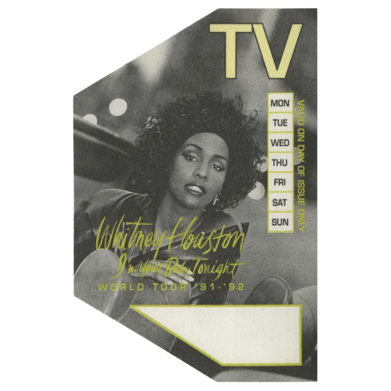 Whitney Houston 1991 I'm Your Baby Tonight Concert Tour TV Backstage Pass