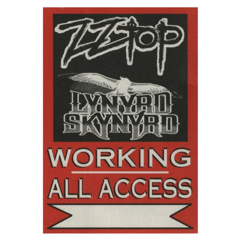 ZZ TOP 2011 REBELS AND BANDOLEROS CONCERT TOUR ALL ACCESS BACKSTAGE PASS COLLECTIBLE MEMORABILIA