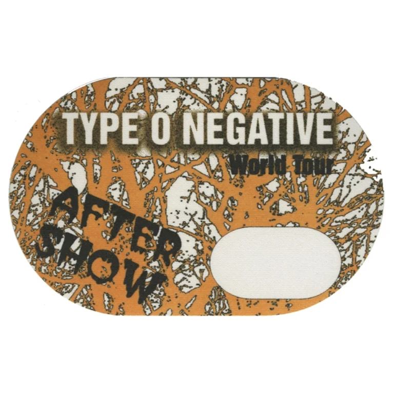 Type O Negative 1996 October Rust Concert Tour Aftershow Backstage Pass